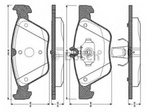 BOSCH 0 986 TB2 748 stabdžių trinkelių rinkinys, diskinis stabdys
002 420 50 20, 003 420 29 20, A 002 420 50 20