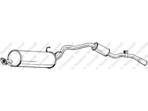 BOSAL 286-233 galinis duslintuvas 
 Išmetimo sistema -> Duslintuvas
17430-30060, 17430-3D190, 17430-3D221