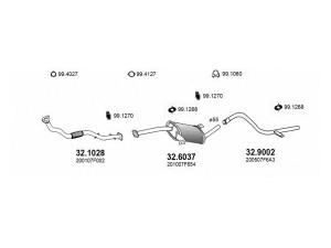 ASSO ART3501 išmetimo sistema 
 Išmetimo sistema -> Išmetimo sistema, visa