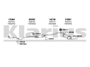 KLARIUS 721040E išmetimo sistema 
 Išmetimo sistema -> Išmetimo sistema, visa