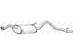 BOSAL 284-709 galinis duslintuvas 
 Išmetimo sistema -> Duslintuvas
17405-87615, 17405-87626, 17405-87627