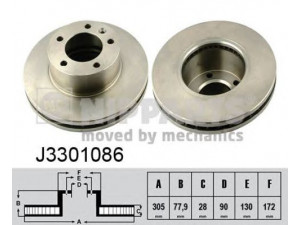 NIPPARTS J3301086 stabdžių diskas 
 Stabdžių sistema -> Diskinis stabdys -> Stabdžių diskas
40206-00QAD, 77003-14064
