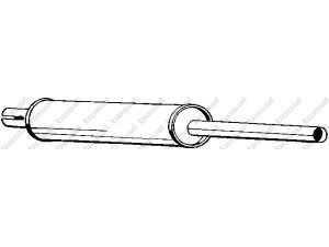 BOSAL 215-729 priekinis duslintuvas 
 Išmetimo sistema -> Duslintuvas
93.61.817, 93.65.578