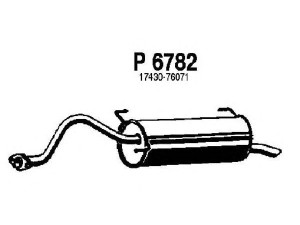 FENNO P6782 galinis duslintuvas 
 Išmetimo sistema -> Duslintuvas
17430-76070, 17430-76071, 17430-76120