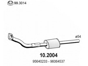 ASSO 10.2004 priekinis duslintuvas 
 Išmetimo sistema -> Duslintuvas
95640233, 96064537