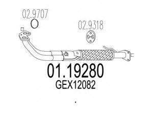 MTS 01.19280 išleidimo kolektorius 
 Išmetimo sistema -> Išmetimo vamzdžiai
GEX12082