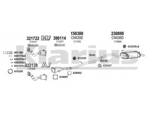 KLARIUS 630789E išmetimo sistema 
 Išmetimo sistema -> Išmetimo sistema, visa