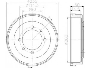 HELLA PAGID 8DT 355 301-061 stabdžių būgnas 
 Stabdžių sistema -> Būgninis stabdys -> Stabdžių būgnas
MB668540