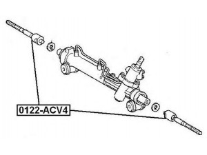 ASVA 0122-ACV4 vidinė skersinė vairo trauklė 
 Vairavimas -> Vairo mechanizmo sujungimai
45503-09420, 45503-39275