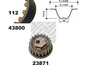 MAPCO 23800 paskirstymo diržo komplektas 
 Techninės priežiūros dalys -> Papildomas remontas