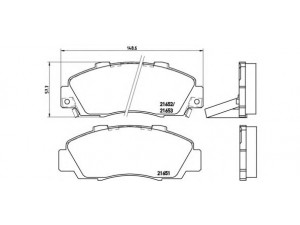 BREMBO P 28 026 stabdžių trinkelių rinkinys, diskinis stabdys 
 Techninės priežiūros dalys -> Papildomas remontas
45022S10A00, 45022S10A02, 45022S10E50