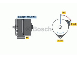 BOSCH 0 120 468 155 kintamosios srovės generatorius
51 26101 7244