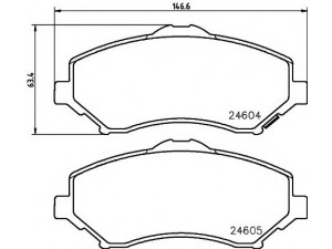 HELLA 8DB 355 014-231 stabdžių trinkelių rinkinys, diskinis stabdys 
 Techninės priežiūros dalys -> Papildomas remontas
7B0698151A, 7B0698151C, 7B0698151D