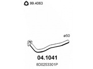 ASSO 04.1041 išleidimo kolektorius 
 Išmetimo sistema -> Išmetimo vamzdžiai
8D0253301K, 8D0253301P, 8D0253301K