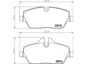 HELLA PAGID 8DB 355 011-261 stabdžių trinkelių rinkinys, diskinis stabdys 
 Techninės priežiūros dalys -> Papildomas remontas
34112288854, 34112288855, 34116767143