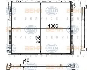 HELLA 8MK 376 755-431 radiatorius, variklio aušinimas 
 Aušinimo sistema -> Radiatorius/alyvos aušintuvas -> Radiatorius/dalys
81.06101.6515