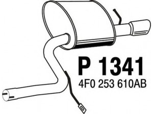 FENNO P1341 galinis duslintuvas 
 Išmetimo sistema -> Duslintuvas
4F0253610AB