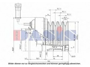 AKS DASIS 851215N magnetinė sankaba, oro kondicionieriaus kompresorius