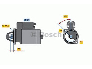 BOSCH 0 986 019 091 starteris 
 Elektros įranga -> Starterio sistema -> Starteris
M 003 T 44181, M 3 T 44181, MD321445