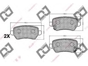 DJ PARTS BP2110 stabdžių trinkelių rinkinys, diskinis stabdys 
 Techninės priežiūros dalys -> Papildomas remontas
1605967, 58302-1PA30, 583021PA30