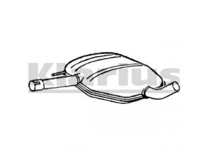 KLARIUS VW239J vidurinis duslintuvas 
 Išmetimo sistema -> Duslintuvas
357253409B, 3A0253409C, 357253409B