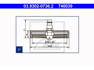ATE 03.9302-0736.2 alsuoklio vamzdelis