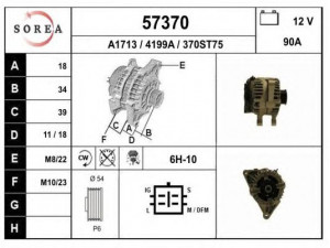 EAI 57370 kintamosios srovės generatorius
270600D140, 270600D170, 270600D190