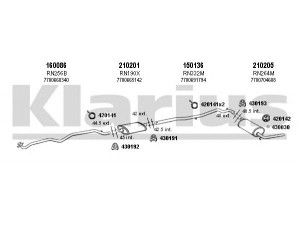 KLARIUS 720498E išmetimo sistema 
 Išmetimo sistema -> Išmetimo sistema, visa