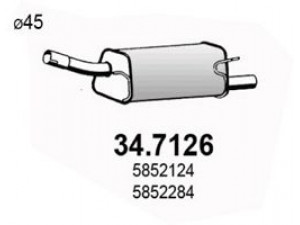 ASSO 34.7126 galinis duslintuvas 
 Išmetimo sistema -> Duslintuvas
5852124, 5852284, 5852554