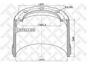 STELLOX 85-00127-SX stabdžių būgnas
21020448, 21209916