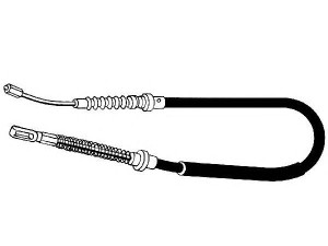 KAWE PU02175 trosas, stovėjimo stabdys 
 Stabdžių sistema -> Valdymo svirtys/trosai
474584, 4745F1