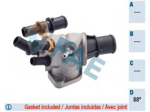 FAE 5327088 termostatas, aušinimo skystis 
 Aušinimo sistema -> Termostatas/tarpiklis -> Thermostat
0046547758, 0046795667, 0060816475