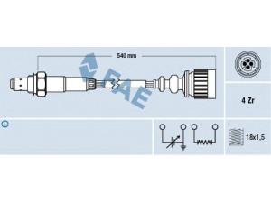 FAE 77376 lambda jutiklis 
 Elektros įranga -> Jutikliai
11 781 401 276