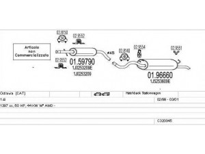 MTS C320045004821 išmetimo sistema 
 Išmetimo sistema -> Išmetimo sistema, visa