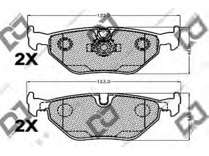 DJ PARTS BP1186 stabdžių trinkelių rinkinys, diskinis stabdys 
 Techninės priežiūros dalys -> Papildomas remontas
34216761281
