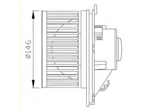 NRF 38341 ventiliatorius, radiatoriaus 
 Aušinimo sistema -> Oro aušinimas
1J1819021, 1J1819021A, 1J1819021B