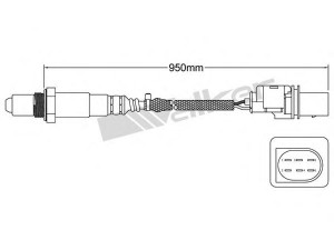 WALKER PRODUCTS 250-25036 lambda jutiklis 
 Variklis -> Variklio elektra
03G906262, 06A906262BK, 07Z906262F