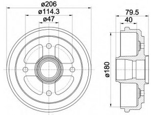 HELLA 8DT 355 300-561 stabdžių būgnas 
 Stabdžių sistema -> Būgninis stabdys -> Stabdžių būgnas
96457238, 96316636, 96318925, 96320387