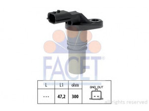 FACET 9.0646 jutiklis, alkūninio veleno impulsas; impulso jutiklis, smagratis 
 Elektros įranga -> Jutikliai
82 00 746 592