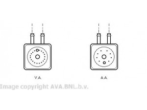 AVA QUALITY COOLING VW3148 alyvos aušintuvas, variklio alyva 
 Aušinimo sistema -> Radiatorius/alyvos aušintuvas -> Alyvos aušintuvas
028117021, 028117021C, 028117021E