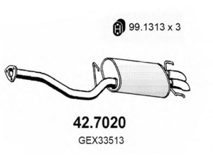 ASSO 42.7020 galinis duslintuvas 
 Išmetimo sistema -> Duslintuvas
GEX33513