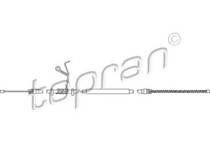 TOPRAN 302 071 trosas, stovėjimo stabdys 
 Stabdžių sistema -> Valdymo svirtys/trosai
4 041 995, 4 331 045, 4 457 993