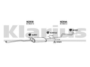 KLARIUS 600298U išmetimo sistema 
 Išmetimo sistema -> Išmetimo sistema, visa