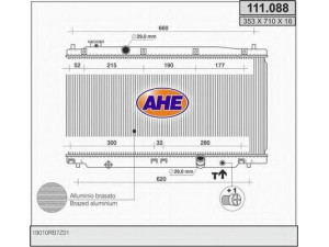 AHE 111.088 radiatorius, variklio aušinimas
19010RB7Z01