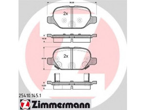 ZIMMERMANN 25410.145.1 stabdžių trinkelių rinkinys, diskinis stabdys 
 Techninės priežiūros dalys -> Papildomas remontas
68088919AA, 773 66 388