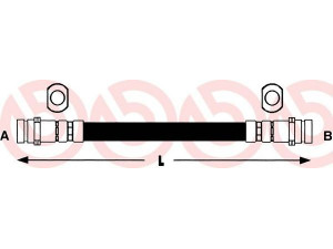 BREMBO T 54 013 stabdžių žarnelė 
 Stabdžių sistema -> Stabdžių žarnelės
MB058509, MB058593, MB058598, MB238161