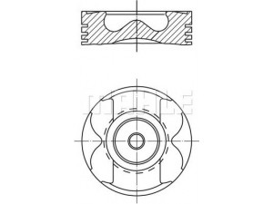 MAHLE ORIGINAL 004 56 04 stūmoklis 
 Variklis -> Cilindrai/stūmokliai