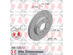 ZIMMERMANN 600.3232.52 stabdžių diskas 
 Dviratė transporto priemonės -> Stabdžių sistema -> Stabdžių diskai / priedai
7H0 615 601 B