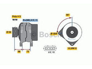 BOSCH 0 986 044 841 kintamosios srovės generatorius 
 Elektros įranga -> Kint. sr. generatorius/dalys -> Kintamosios srovės generatorius
12 31 2 247 389, 12 31 2 247 405