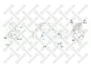 STELLOX 88-02030-SX starteris 
 Elektros įranga -> Starterio sistema -> Starteris
0041519901, 0051511001, 0051517001
